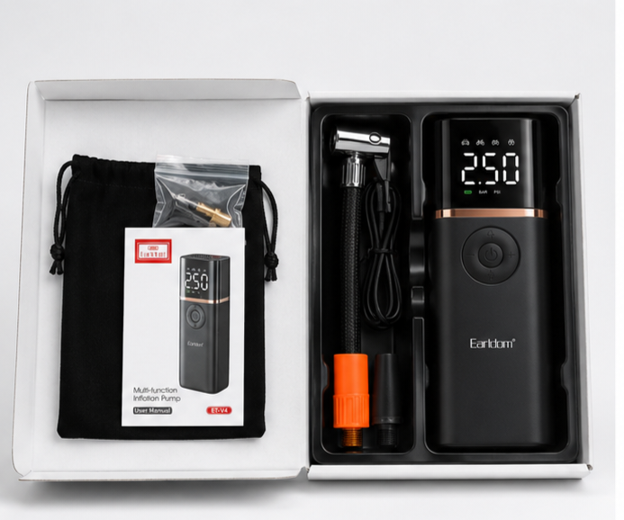 Earldom ET-V4 Portable Digital Air Compressor Pump 2