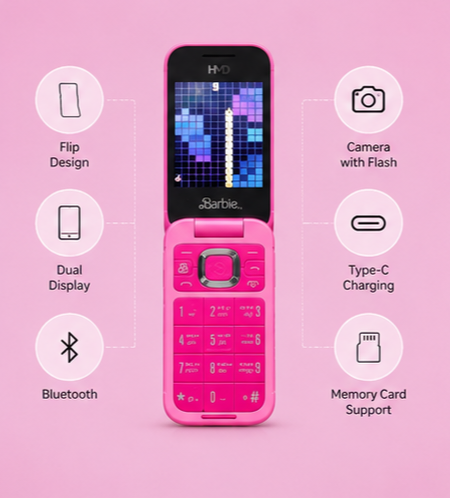 Barbie Style Flip Phone 3