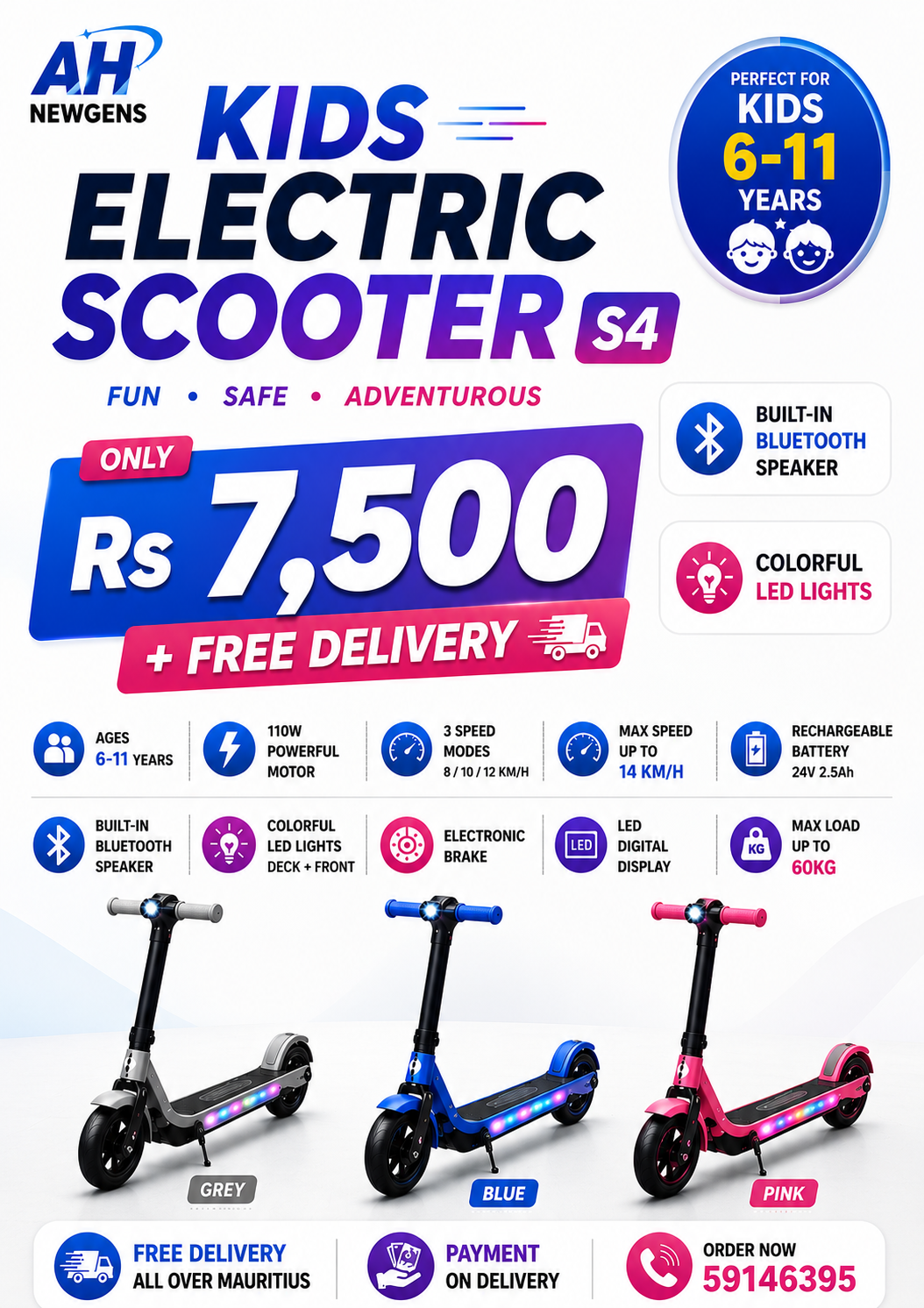 S4 Kids Electric Scooter 4