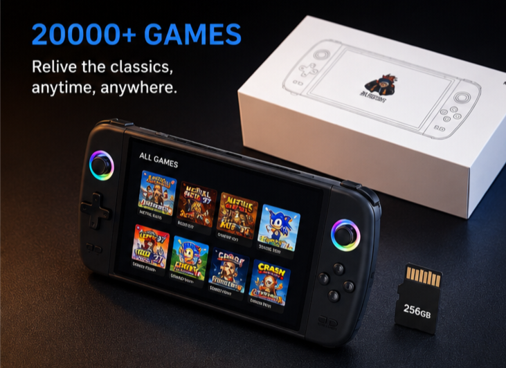 SJGAM M27 Portable Retro Gaming Console – 20,000+ Games | 256GB 3