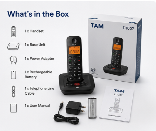 D1007 TAM Cordless Speakerphone 6