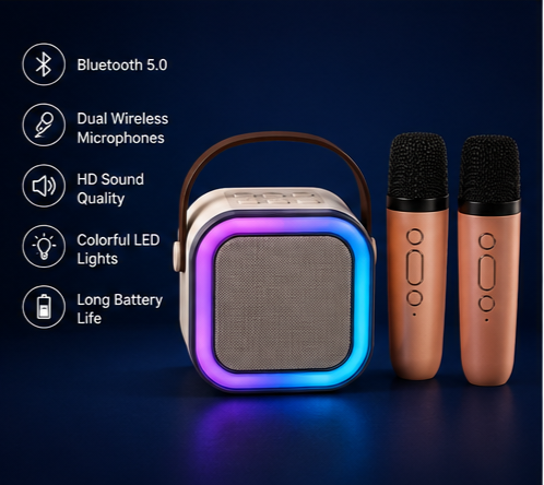 K12 Wireless Karaoke Speaker with Dual Microphones 5