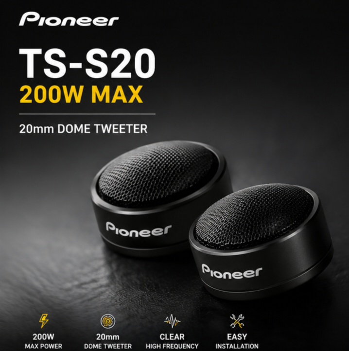 Pioneer TS-S20 200W Car Audio Tweeters (Pair)