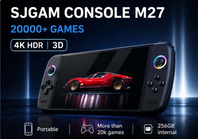 SJGAM M27 Portable Retro Gaming Console – 20,000+ Games | 256GB 4