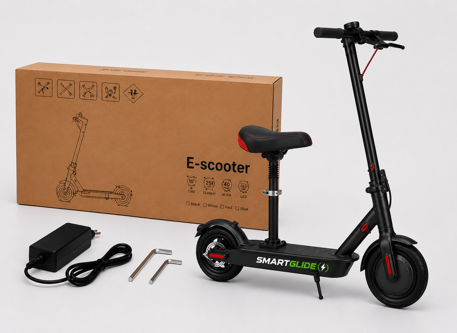 SmartGlide Foldable Electric Scooter with Seat 2