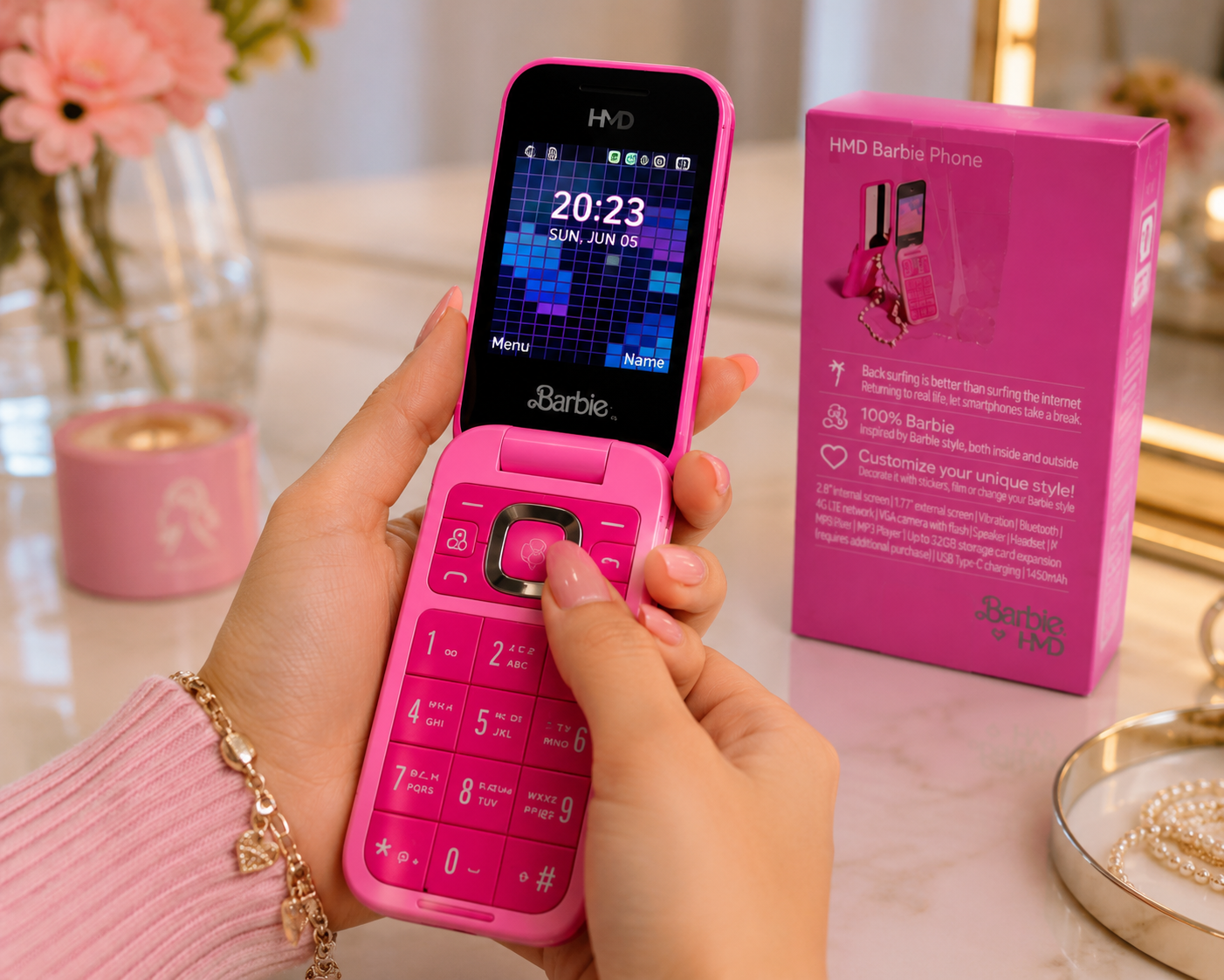 Barbie Style Flip Phone 6