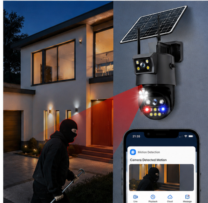 AOV S12 4G Smart Solar AI Security Camera (Dual Lens) 2