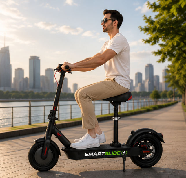 SmartGlide Foldable Electric Scooter with Seat 6