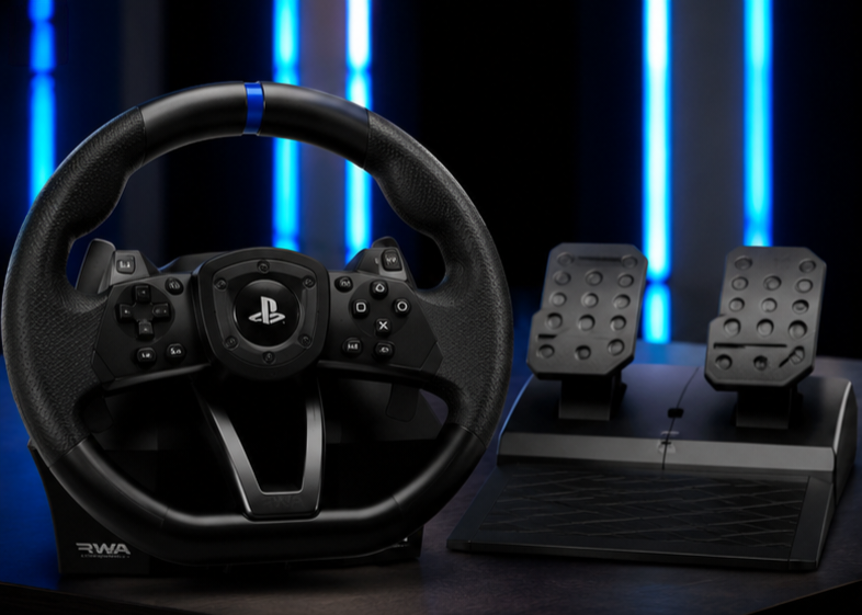 RWA Racing Steering Wheel with Pedals for PlayStation 5