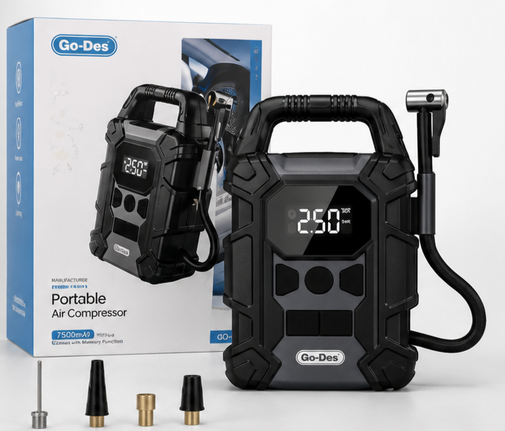 Go-Des B628 Smart Portable Air Compressor 7500mAh 2