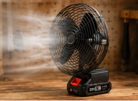 8" Portable Rechargeable Battery Fan 3