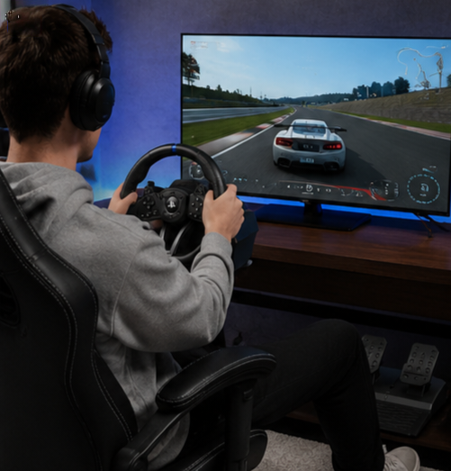 RWA Racing Steering Wheel with Pedals for PlayStation 5 5