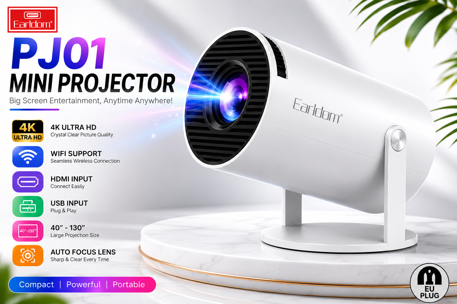 Earldom PJ01 Mini Projector 3