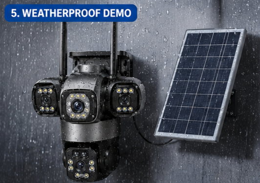 Wireless Solar WiFi PTZ Security Camera 5