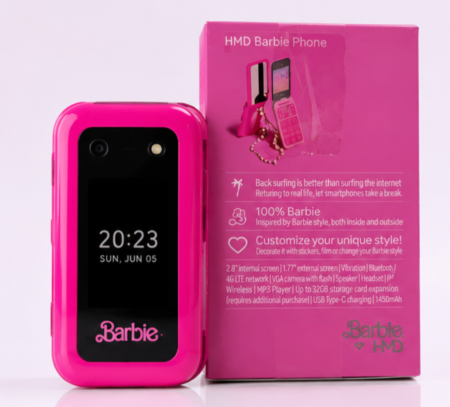 Barbie Style Flip Phone