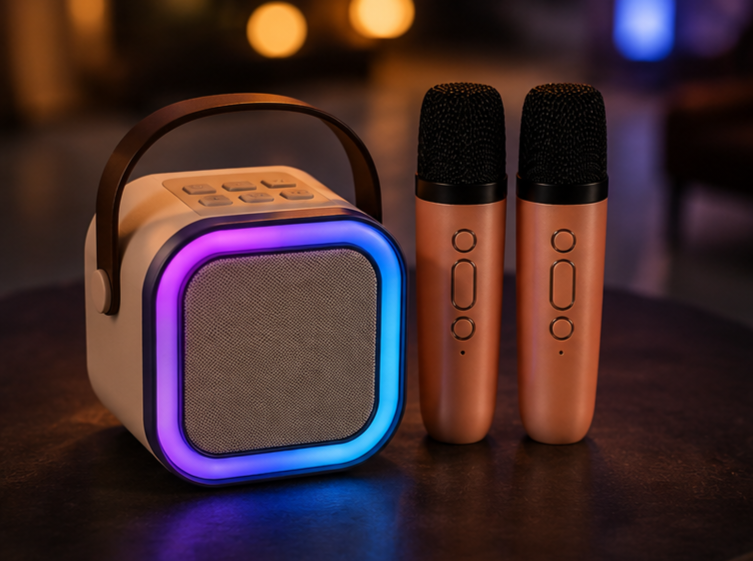 K12 Wireless Karaoke Speaker with Dual Microphones