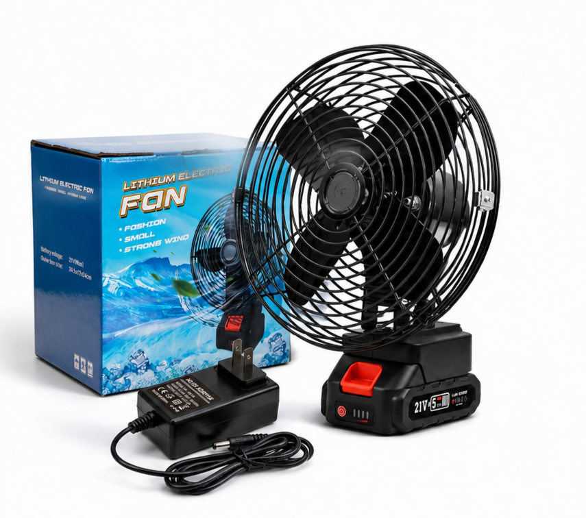 8" Portable Rechargeable Battery Fan 2